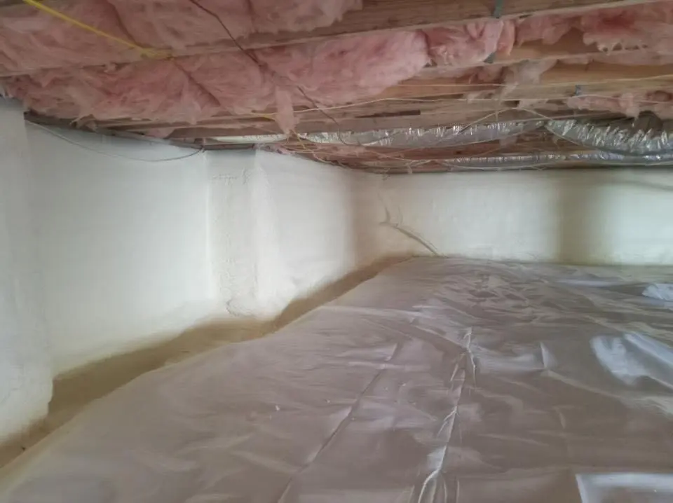 Crawl space encapsulation with closed-cell spray foam for Commercial Roof Restoration in Hidden Valley Lake