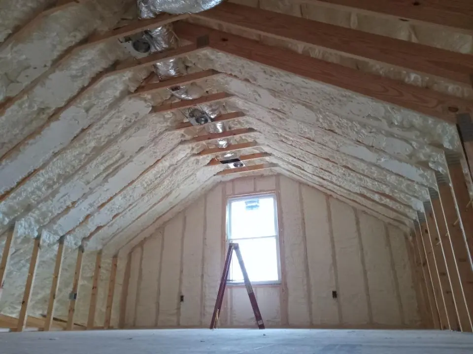 Spray foam roofing application for Crawl Space Insulation project in Hidden Valley Lake